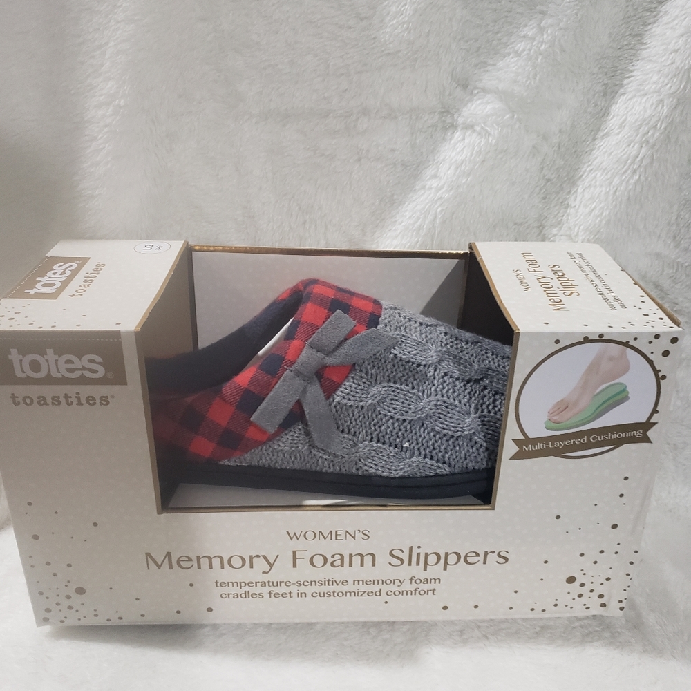 NEW Totes Toasties Womens Slipper Size L 8/9
